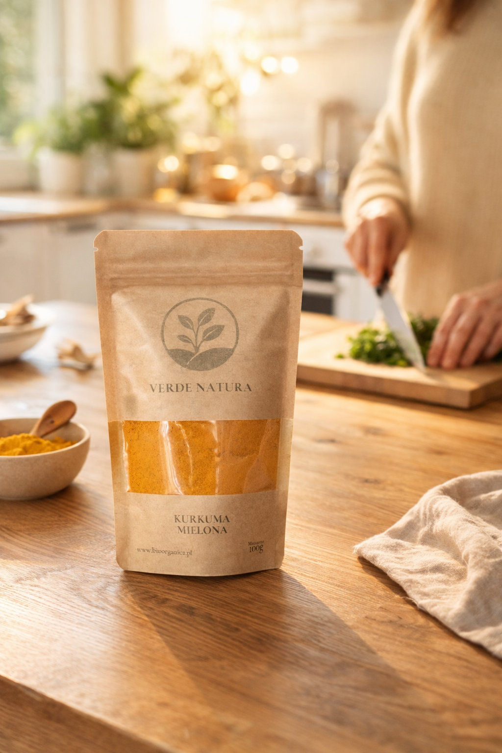 Kurkuma mielona 1kg Wysoka Zawartość Kurkuminy Verde Natura - obrazek 3